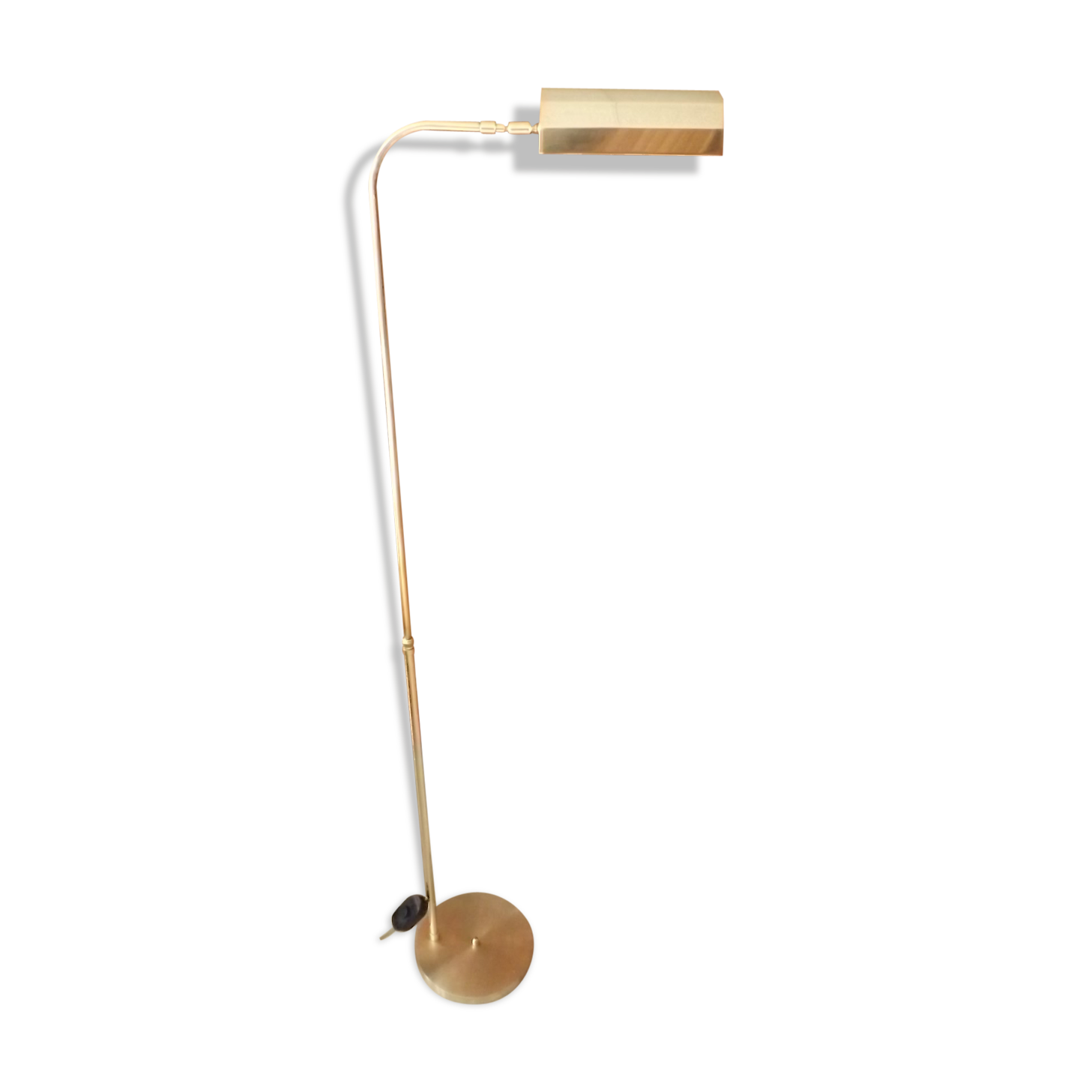 Modernist brass floor lamp deknudt 1970 vintage