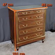 Commode Chiffonnière en Acajou, style Louis XVI – Milieu XXe