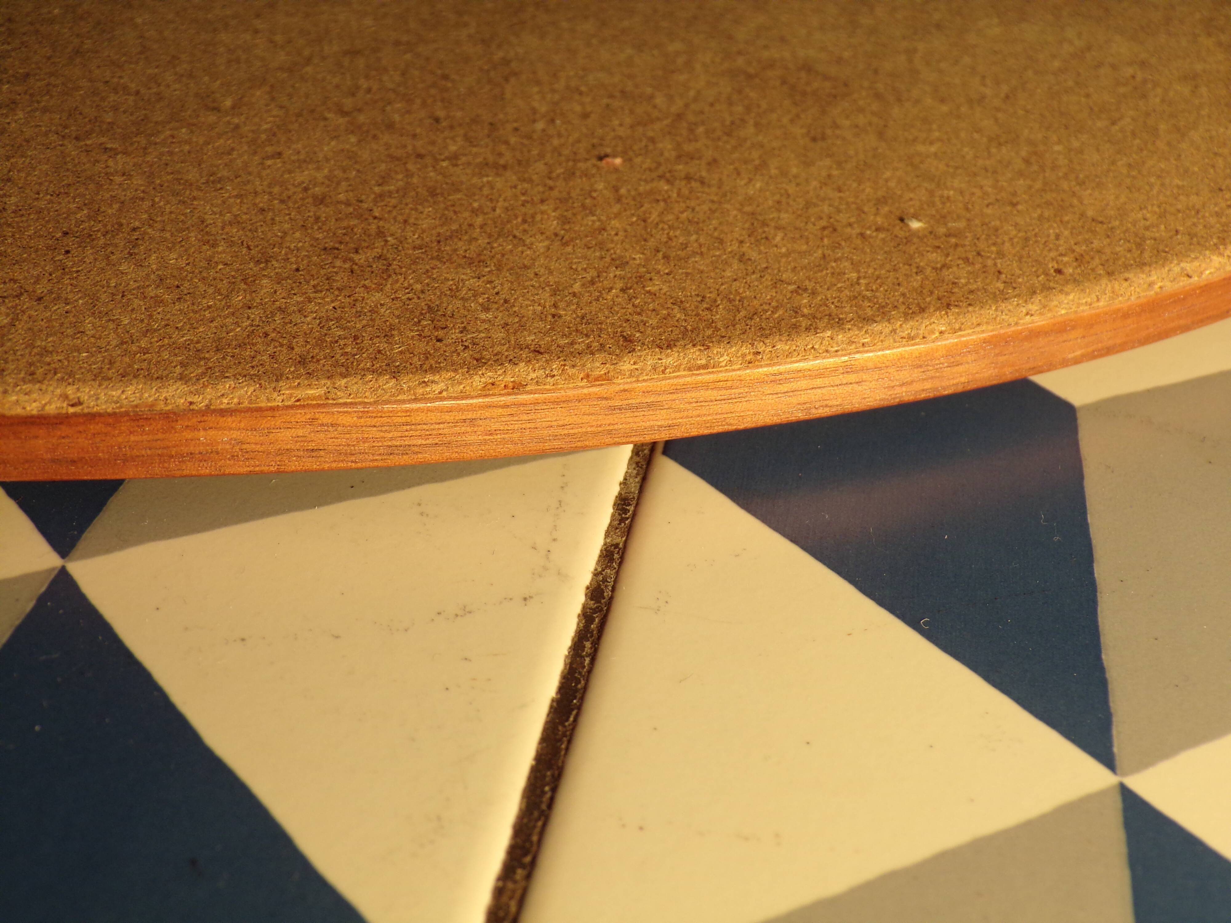 Scandinavian teak mirror Ø 65cm