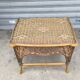 1930s rattan and wicker side table