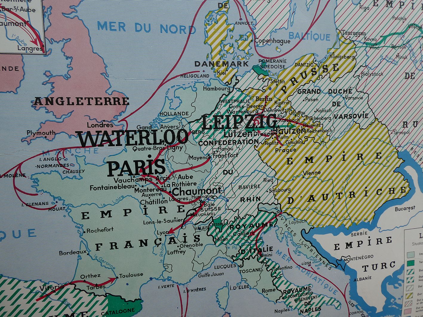 Ancient school map of Europe from 1812 to 1815 - No.228 /229