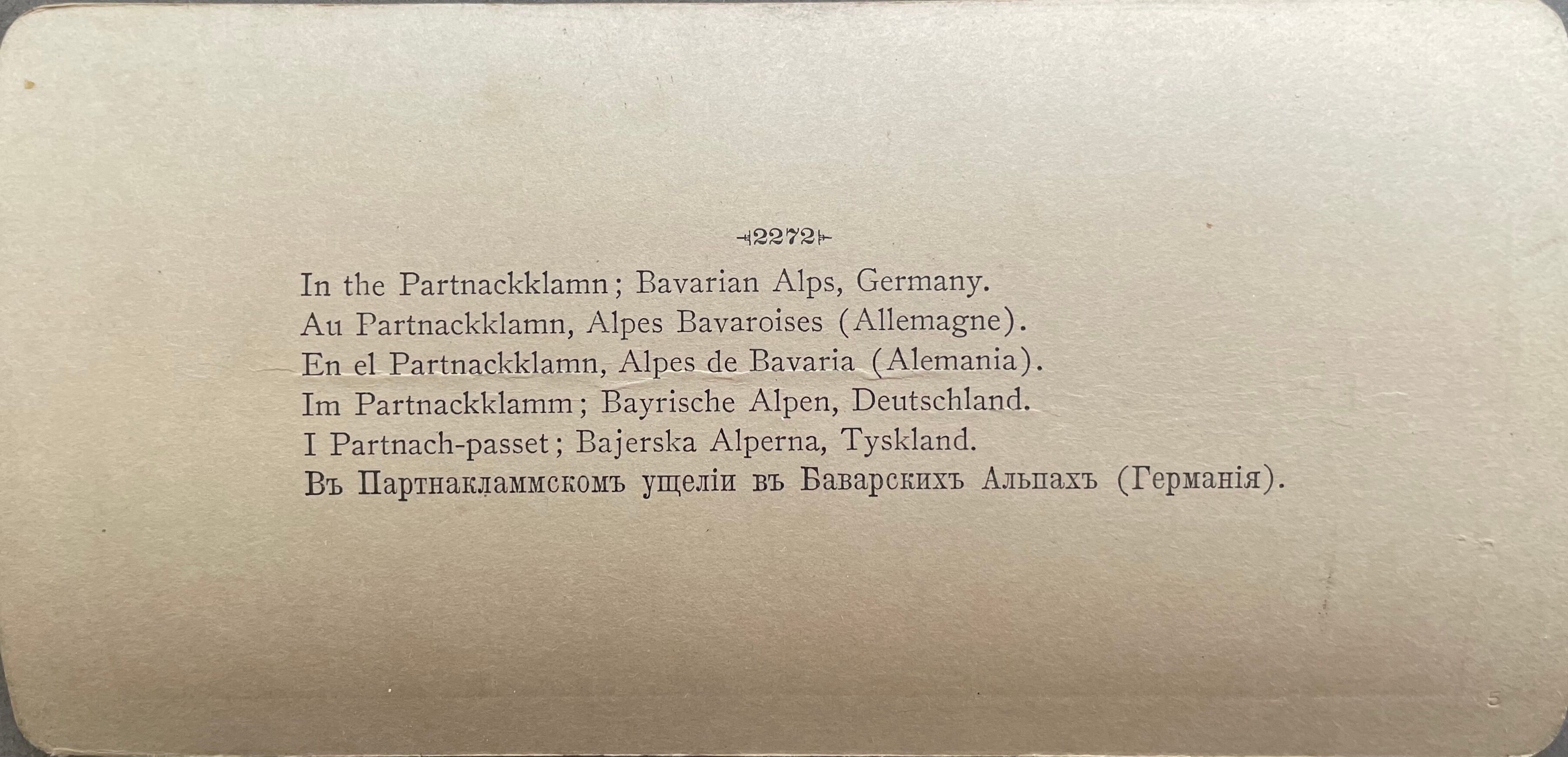 Old photography stereo, stereograph, luxury, albumine 1903 Bavarian Alps