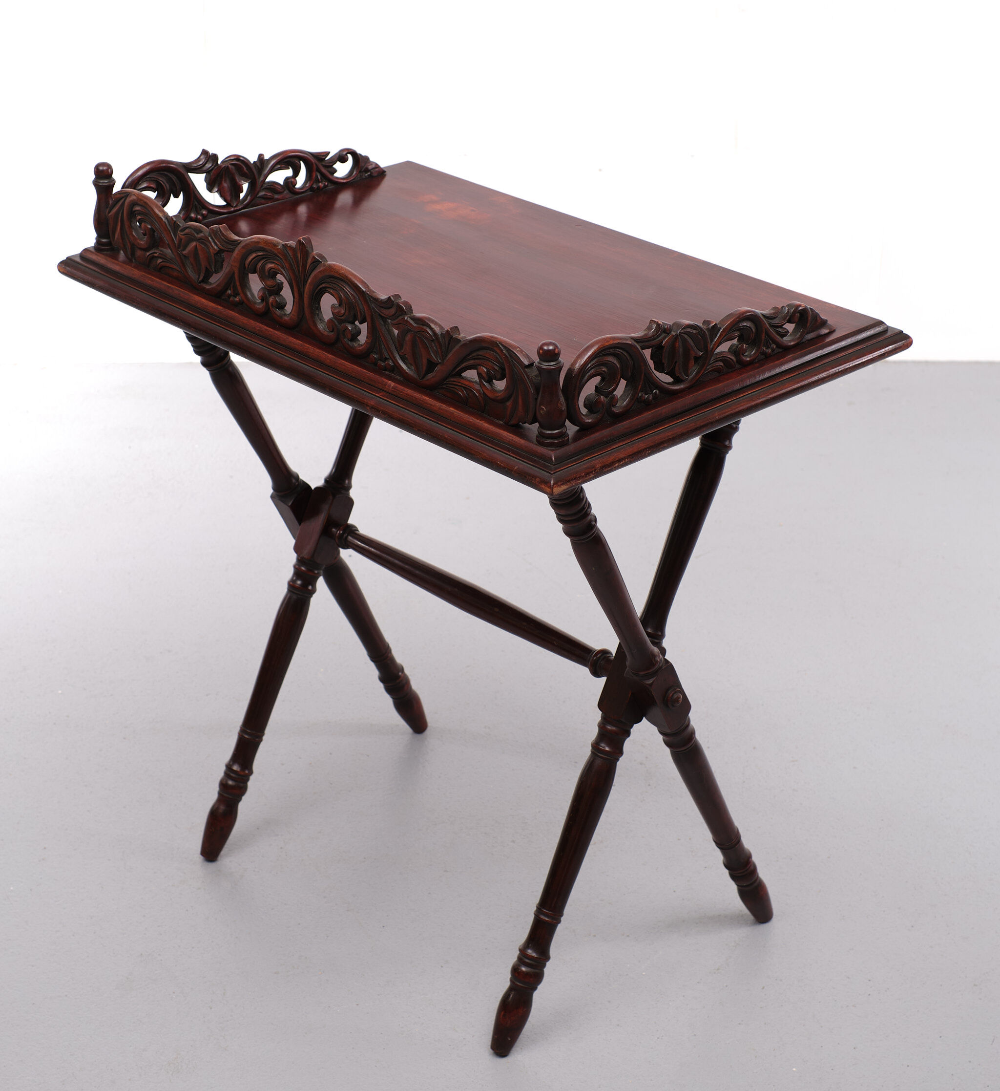 Antique Mahogany tray table Victorian 1880 England