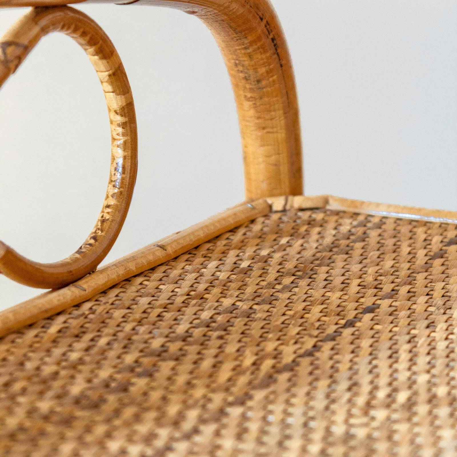 Midcentury Modern Italian Bamboo Side Tables, set of two, Italy 1960s