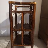 Bamboo and rattan shelf