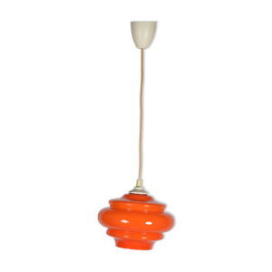 Suspension en opaline orange