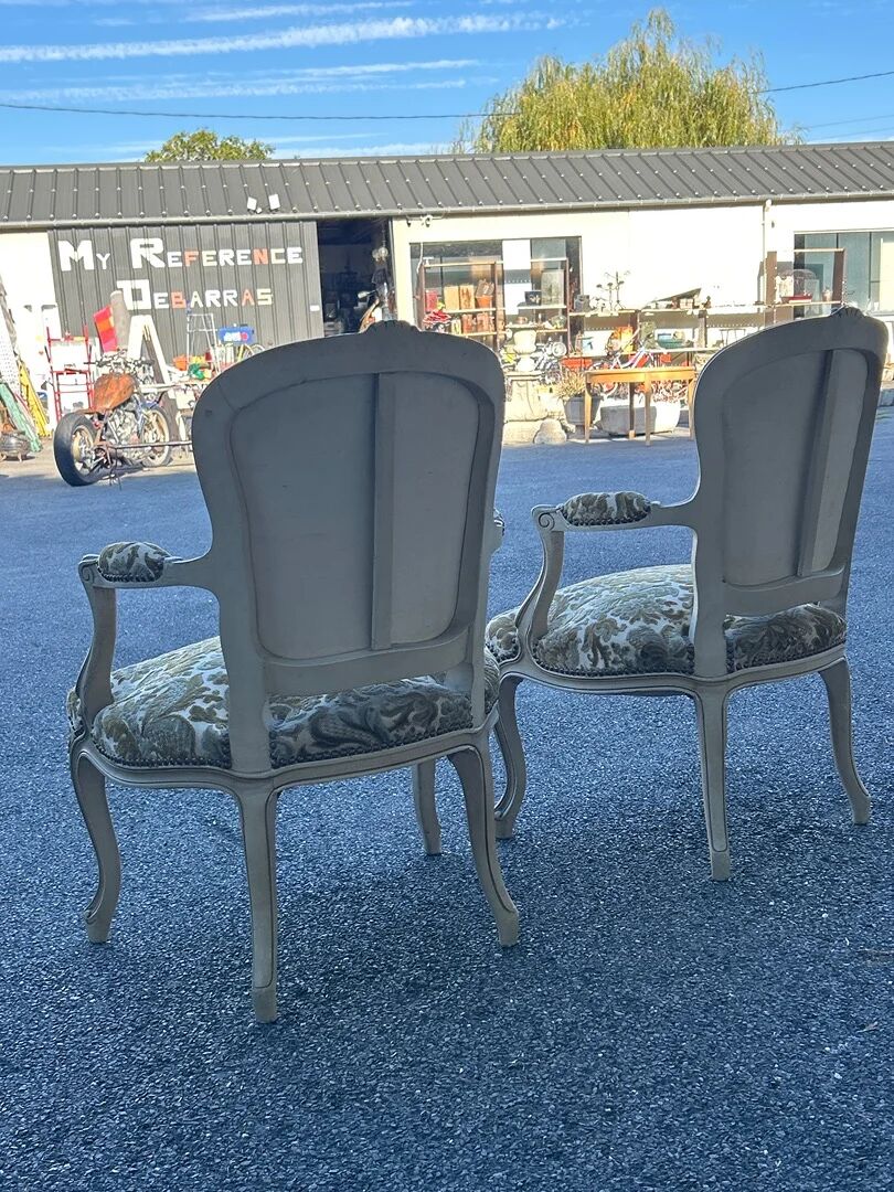 Pair of Louis XV style armchairs