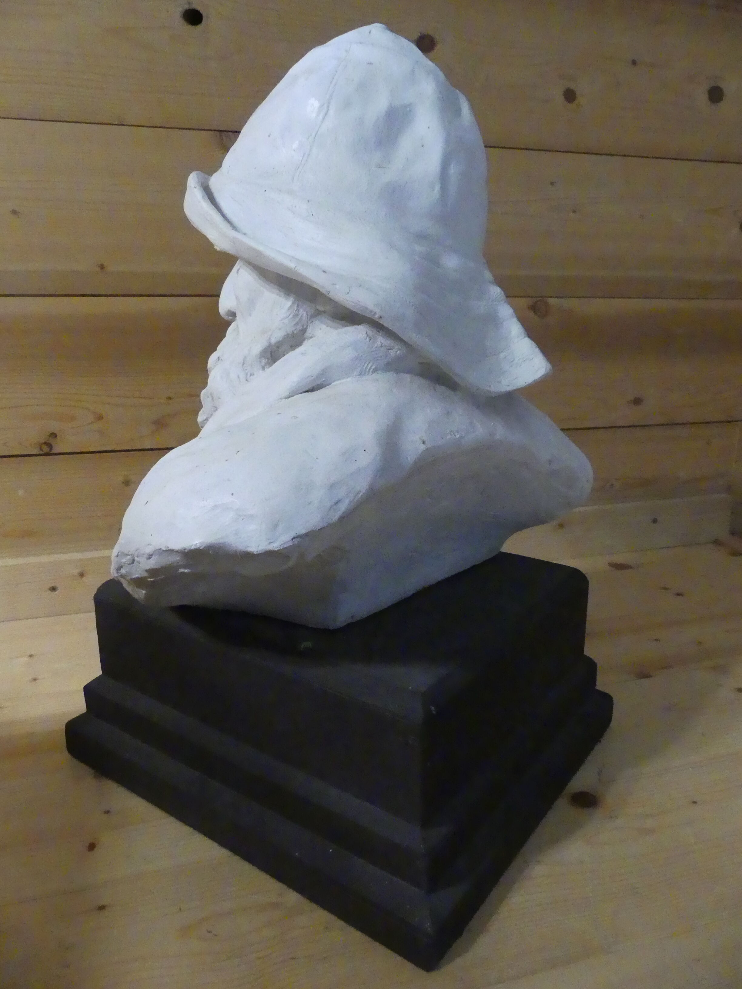 Carved bust Fisherman