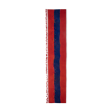 Minimalist Kilim, Red an Blue Perde from Eastern Anatolia, Turkey 3'4'' x 17'7''