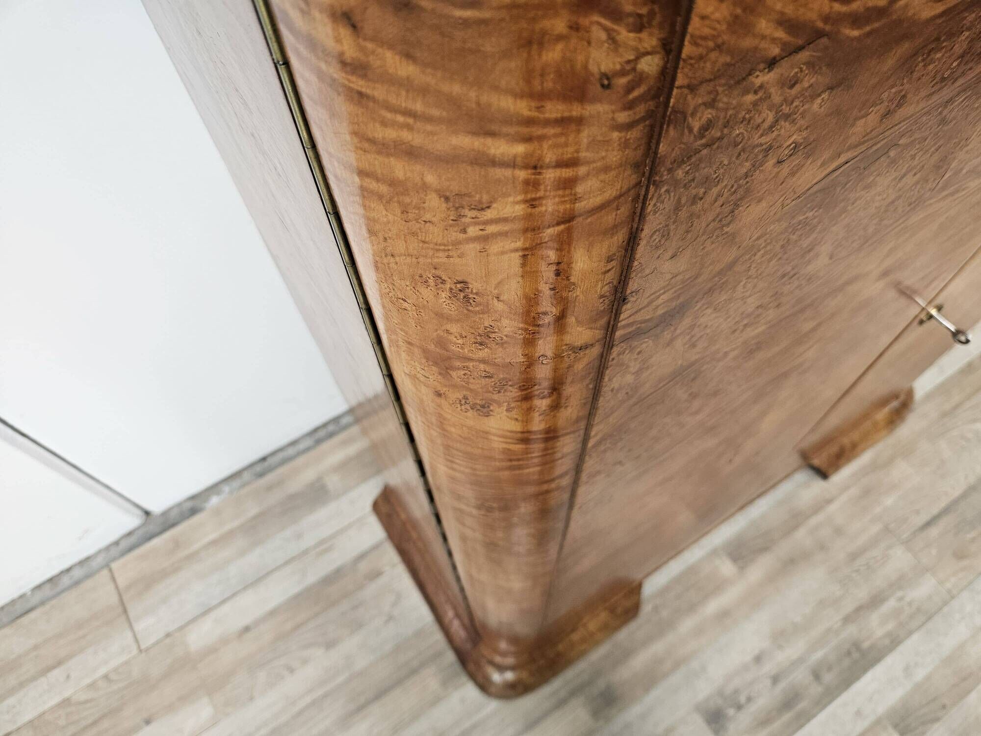 1930s Austrian Art Deco walnut burl sideboard