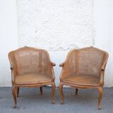 Pair of cannés convertible armchairs