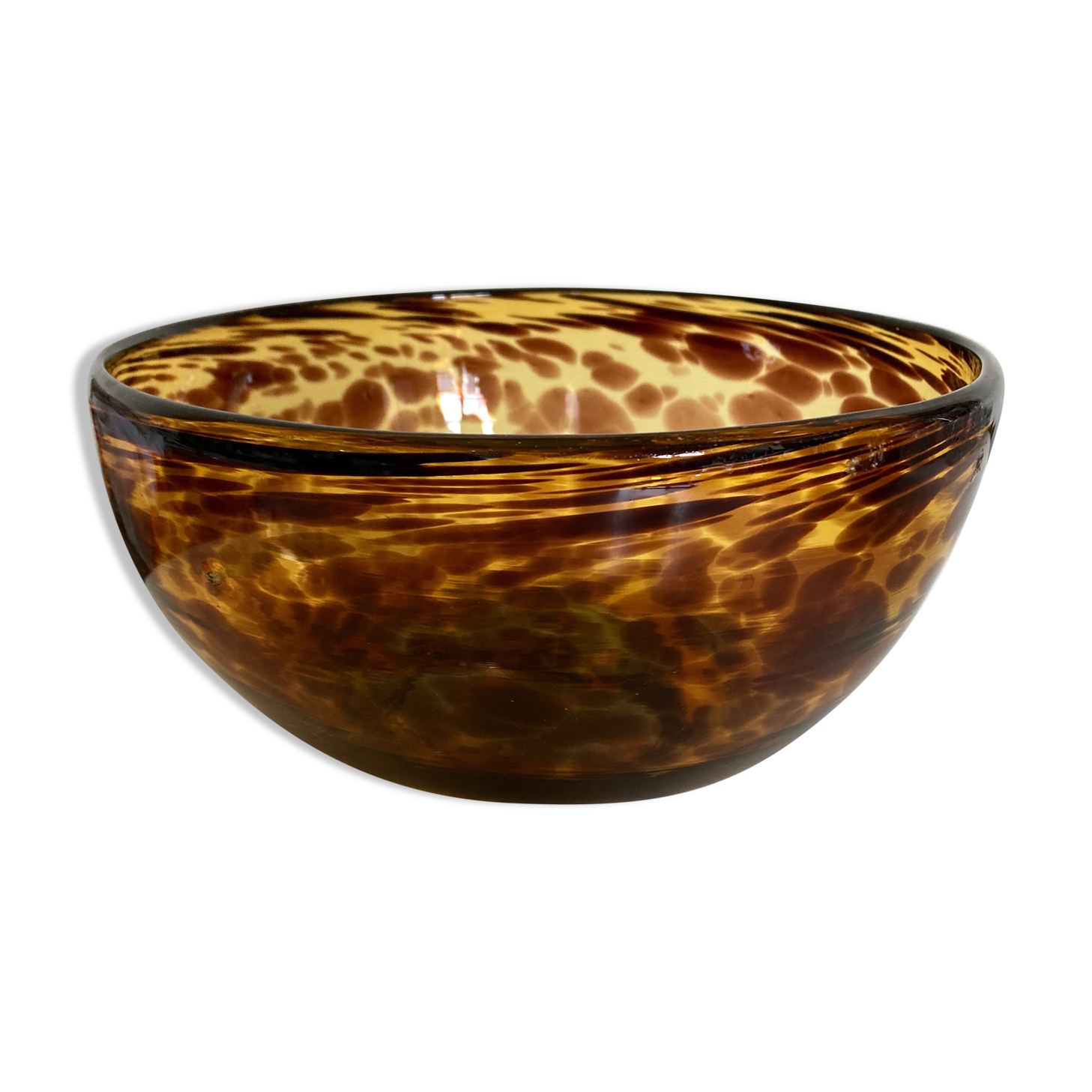 Cut centerpiece macchia turtle Italian design Murano 1960