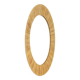 Mid-century Round Wall Mirror Italian Riviera in Raffia with a Bast Frame, 1950s