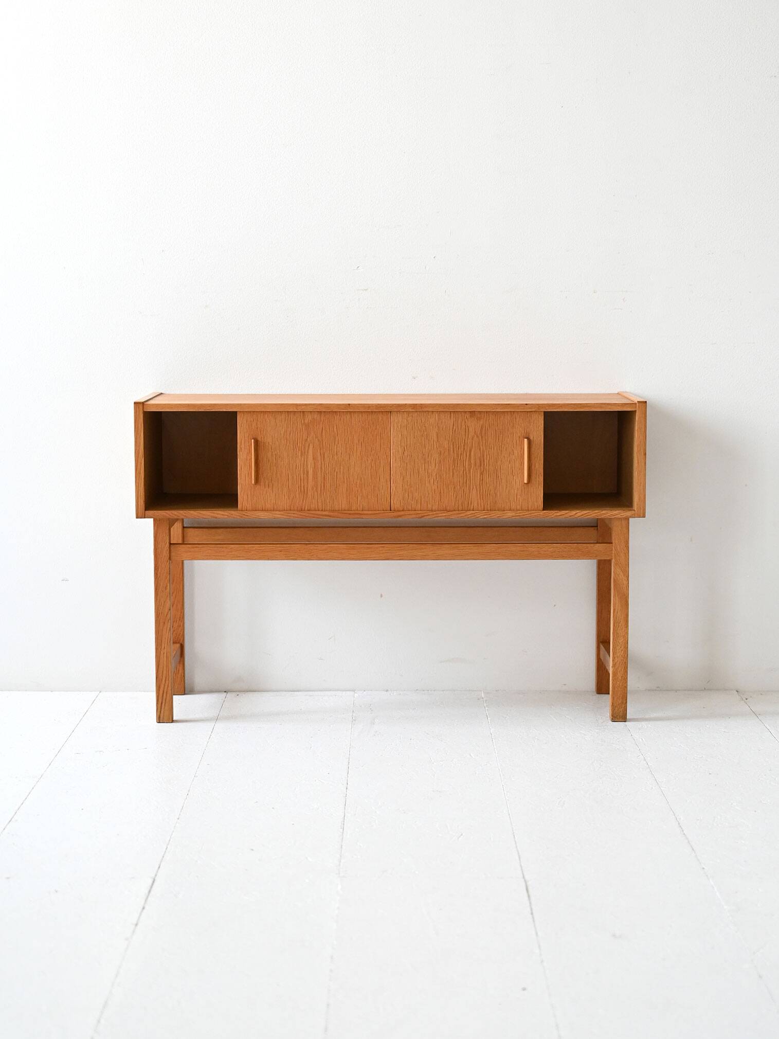 Vintage Scandinavian Entryway Cabinet in Light Teak
