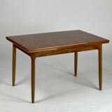 Mid-century dining table walnut vintage 60s Extandable