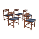 5 chairs in oak wood 1960