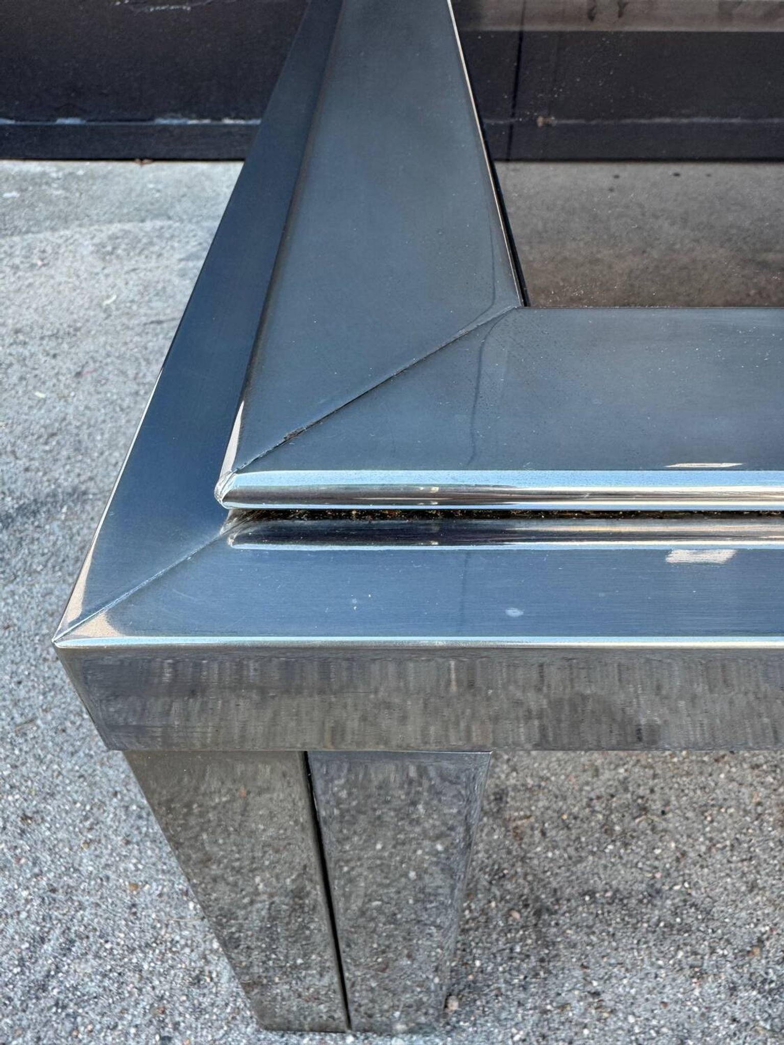 1970s smoked glass chrome coffee table
