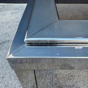 1970s smoked glass chrome coffee table