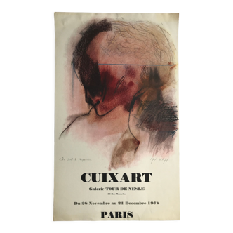 Poster in lithograph of Modeste Cuixart, Galerie Tour de Nesle, 1978