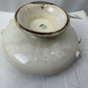 Soupière saint Amand Hamage blanc et bleu