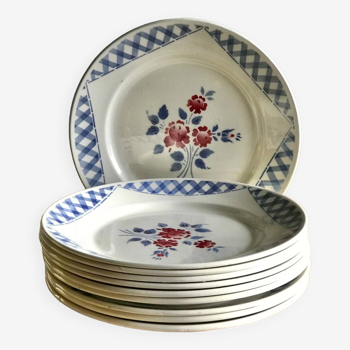 10 assiettes K&G luneville Henri