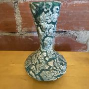 Ancient Vase CYCLOPE Charles CART Ceramic Fat Lava Green + Blue Vintage