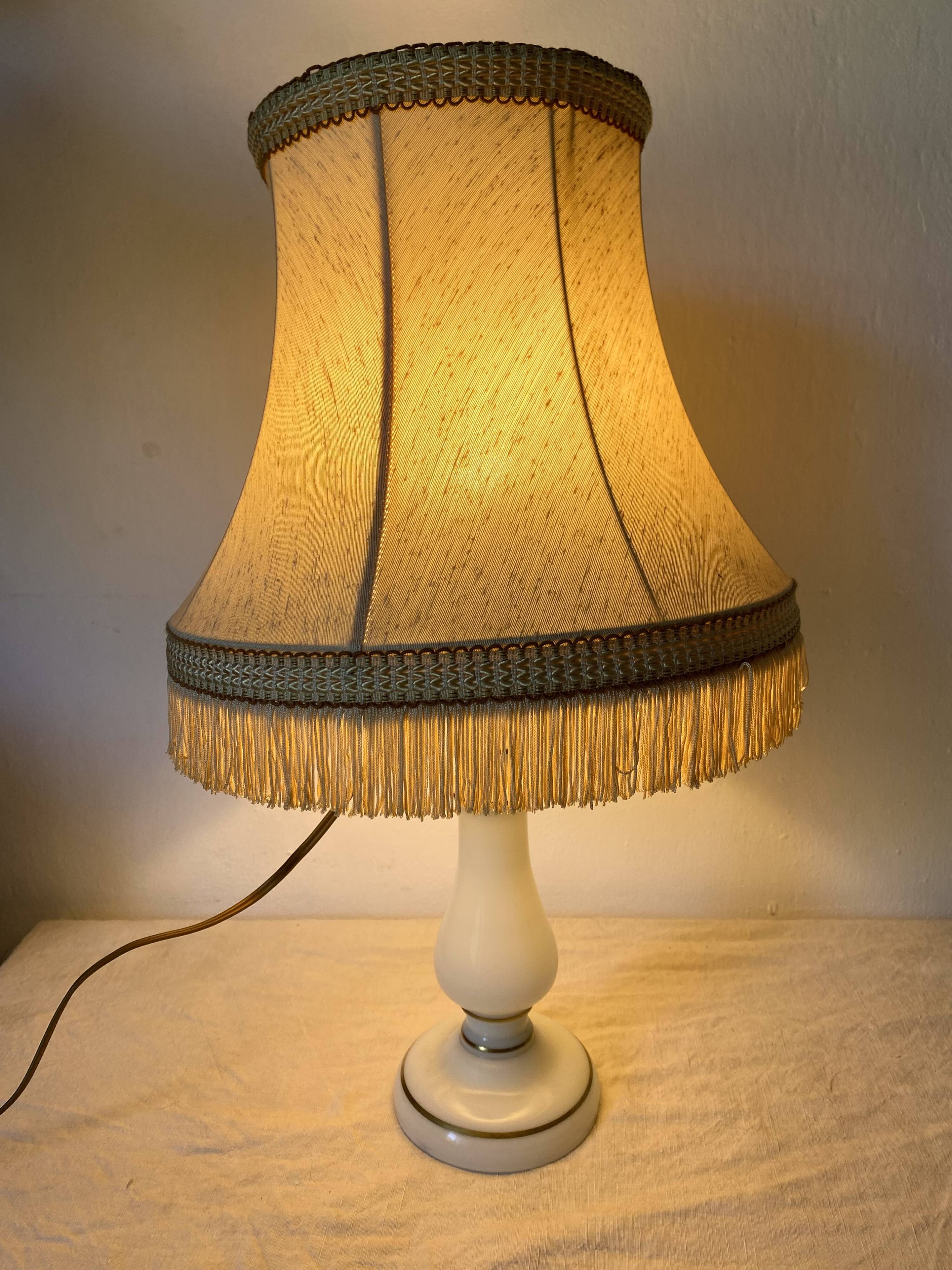 Vintage opaline lamp