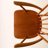 Scandinavian rocking chair 1950s/60s in beech and teak