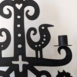 Wrought iron candlestick - height 53 cm