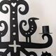 Wrought iron candlestick - height 53 cm