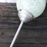 Art deco suspension globe in green clichy glass