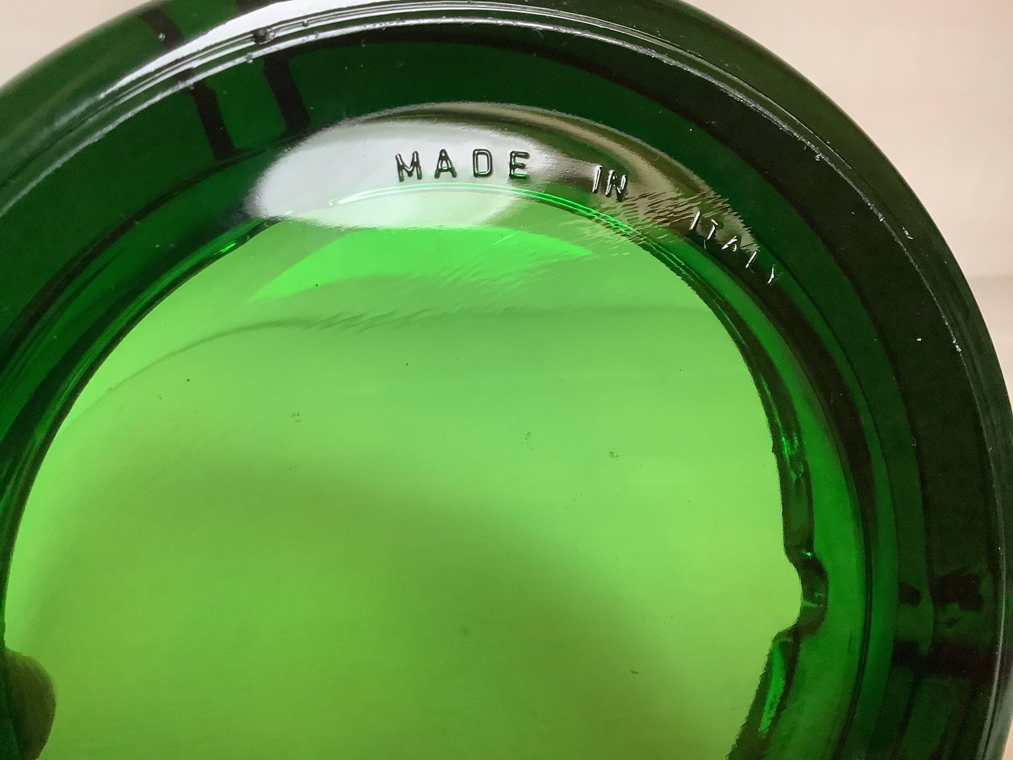 Green ashtray/pocket organizer, Italian design