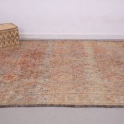 Peach Vintage Moroccan Rug 203 x 302 cm - Berber Wool Rug - Handmade Rug