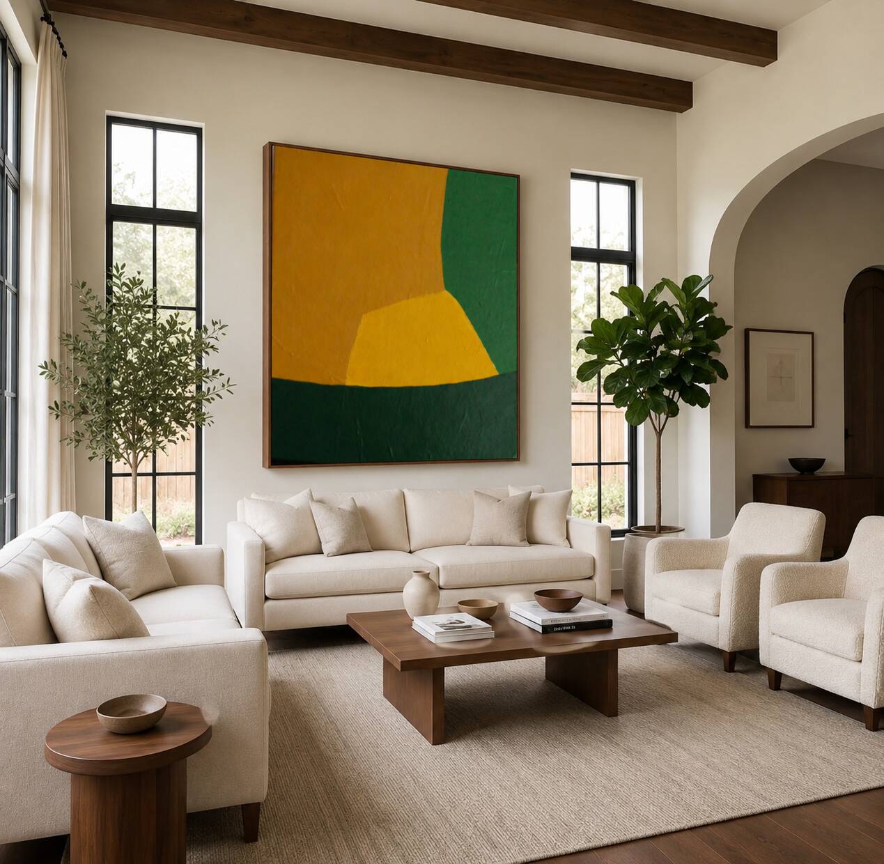Peinture sur toile " the sun rises slowly" signée