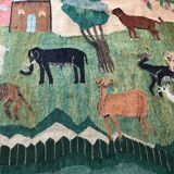 Vintage Egyptian Tapestry Ramsès Wissa Wassef circa 1960