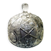 Antique cheese clocha in molded pressed glass