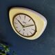 Vintage ceramic clock silent wall clock "Golden yellow guarantor"