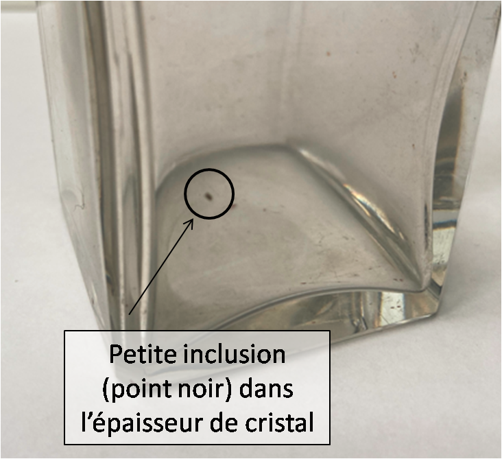Perfume bottle crystal XIXth with cap facets