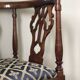 Chaise d'angle géorgienne en acajou sur roulettes, XIXe siècle