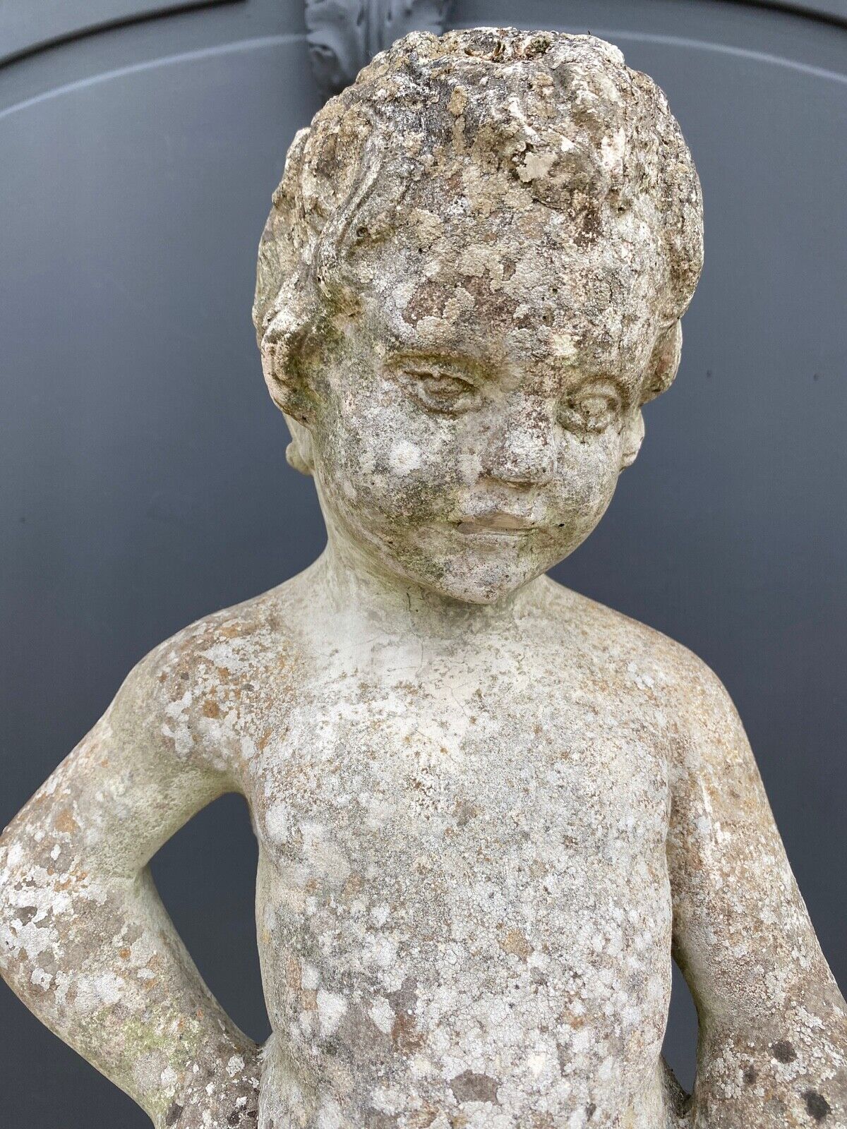 Manneken pis cement stone reconstituted outdoor garden statue