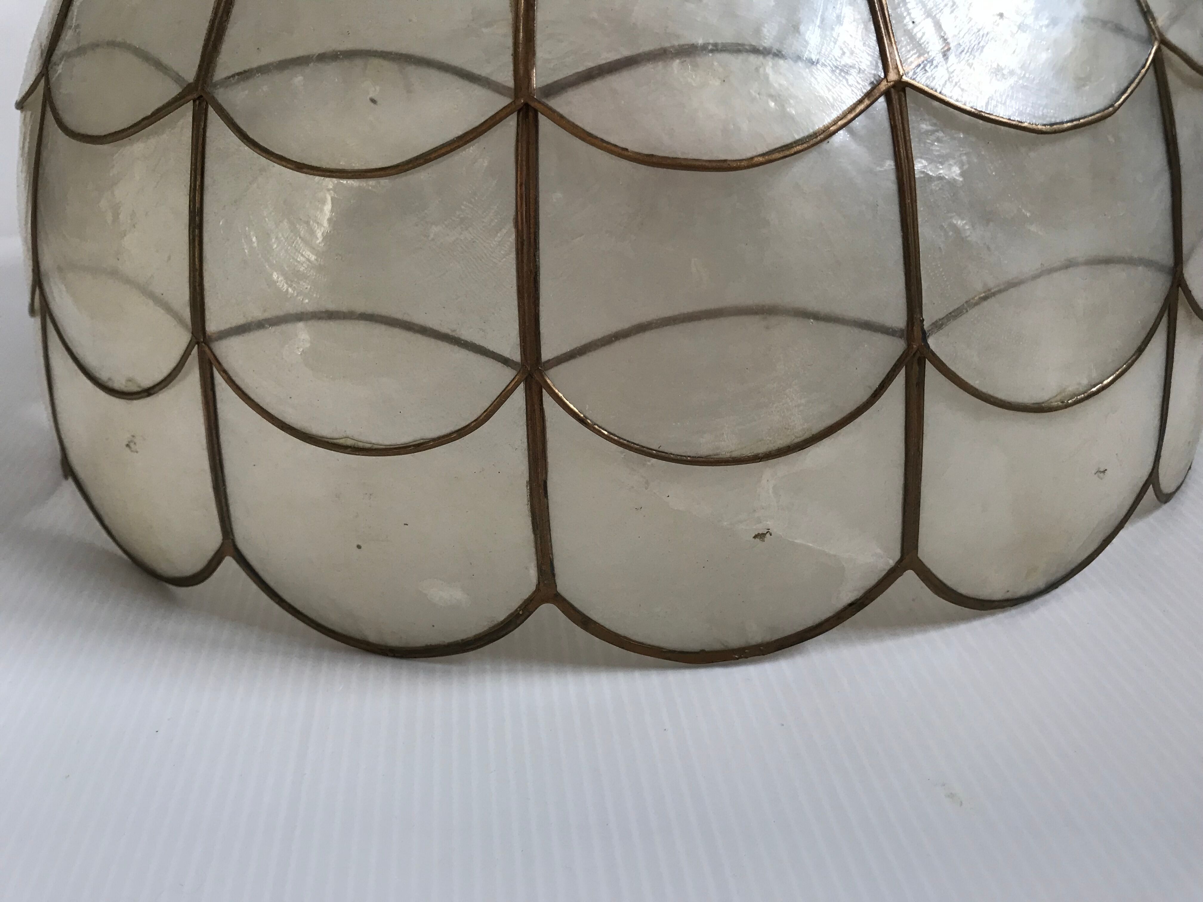Vintage mother-of-pearl hanging lamp