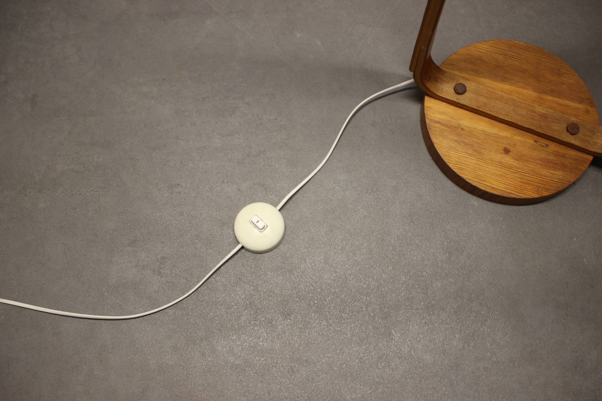 Scandinavian wooden floor lamp, 1960s