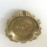 Brass deer-patterned ashtray