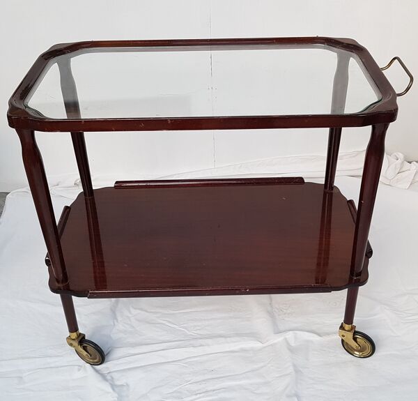 Desserte table sur roulettes vintage 2 plateaux