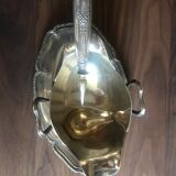 Puiforcat sauce boat in solid silver with spoon