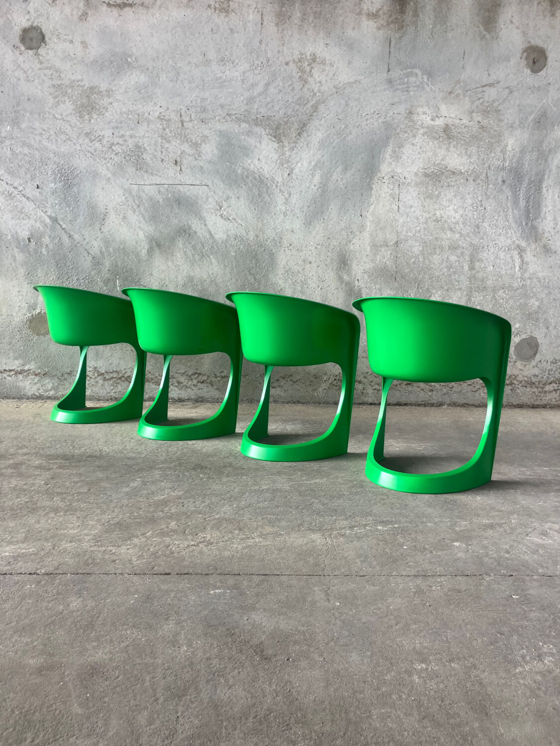 Set of four Steen Ostergaard chairs for Cado, Denmark, 1974.