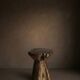 KARA side table stool in hand-carved solid recycled teak