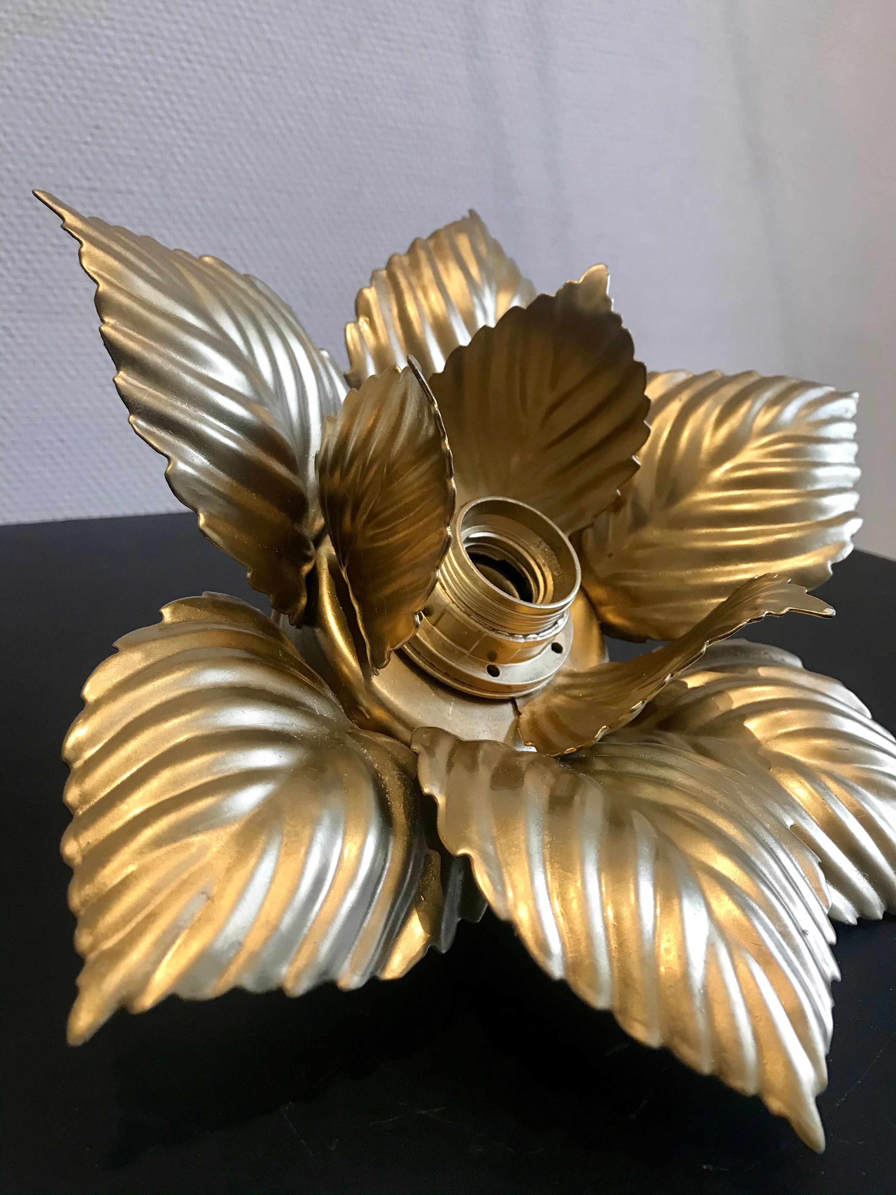 Wall light or ceiling golden leaves