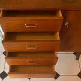 Commode vintage pieds compas