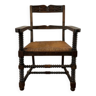 Fauteuil bois bobine